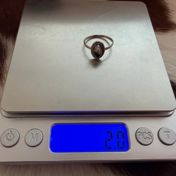 ❤️ White Buffalo Turquoise Oval Sterling Ring Size 7.25 Decorative Navajo Style - Picture 10 of 15